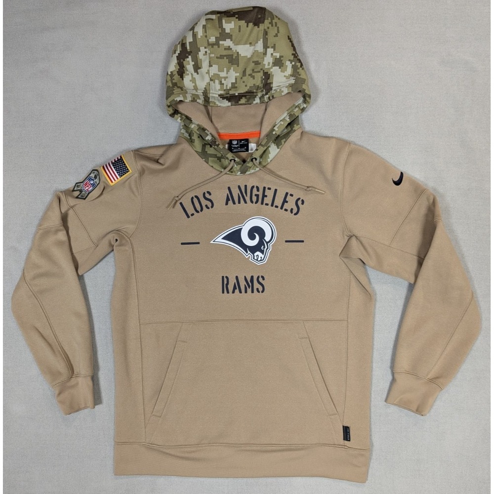 Los Angeles Rams Hoodie Mens Medium Nike Salute To Service Team Issued Camo USA